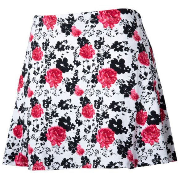 Ibkul Linited Edition 14in Swing Skort Xenia Red and Black Floral NWT - Picture 3 of 14